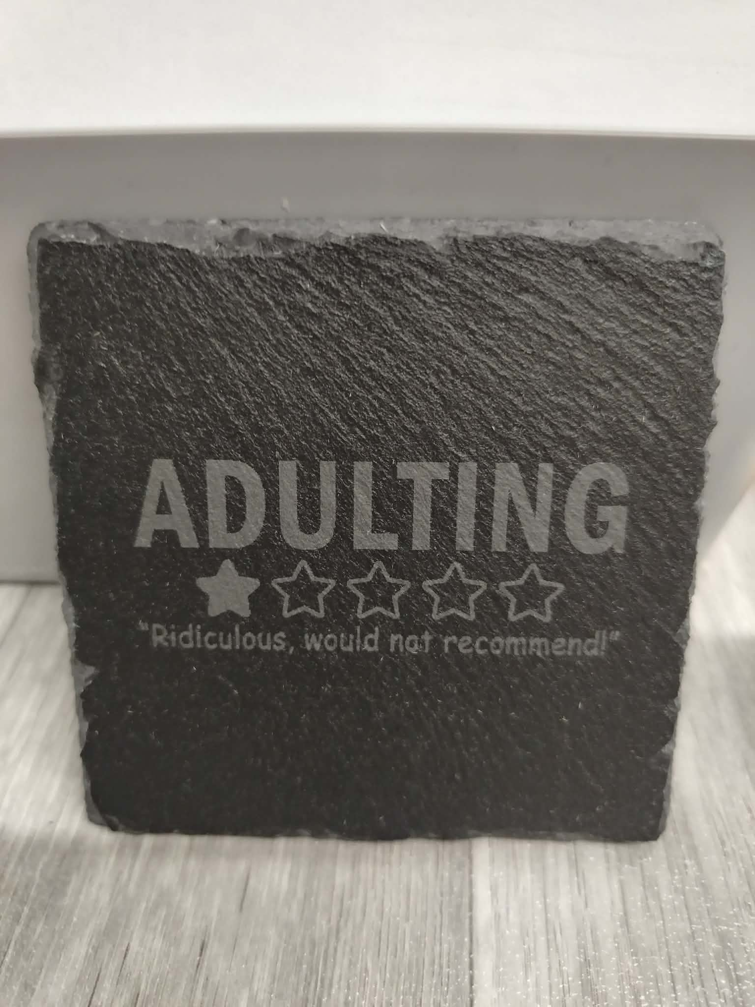 Adulting 1 star coaster