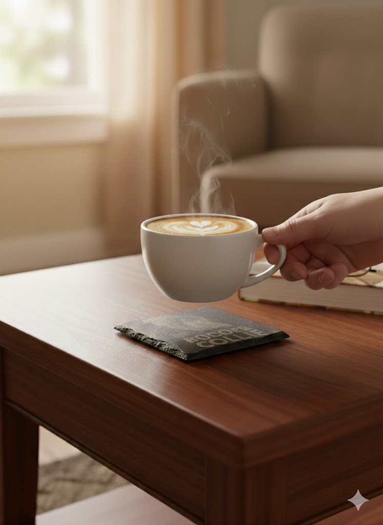 split face border collie coaster