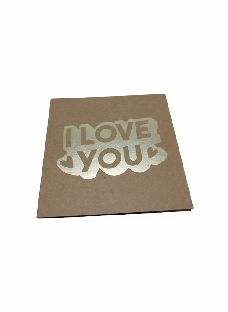 i love you craft card