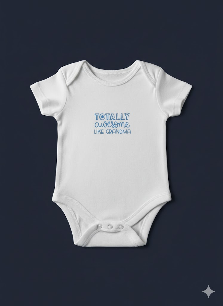 totally awesome like grandma babygrow